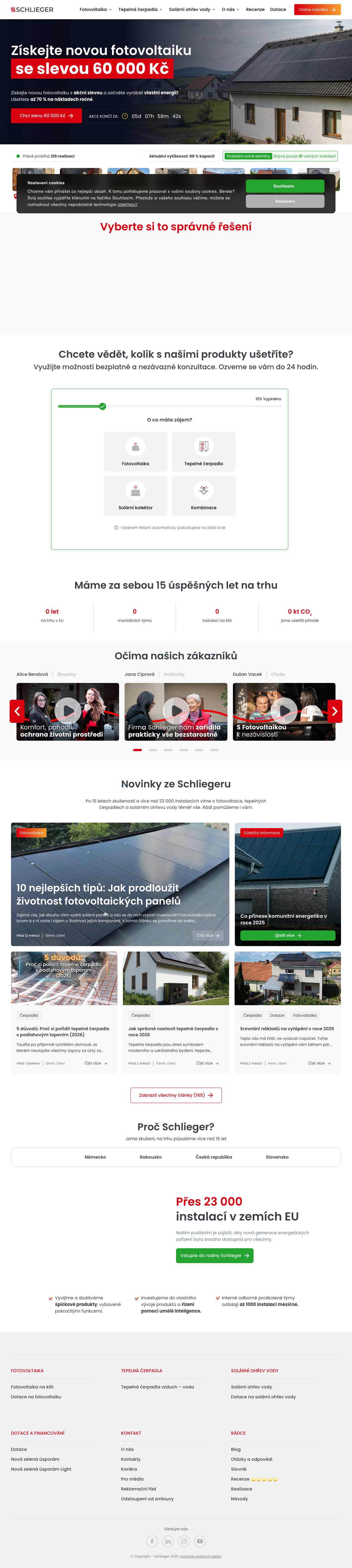 SCHLIEGER.CZ, SCHLIEGER.DE